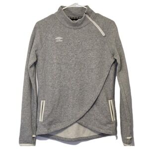 Umbro‎ Gray Pullover Sweatshirt Youth XL 14/16 Mock Neck Side Zip Sporty